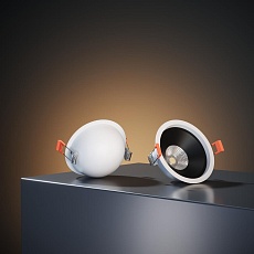 Встраиваемый светодиодный светильник Elektrostandard Slide 25083/LED 6W 4200K белый/чёрный a062942 1