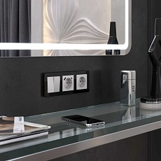 Рамка Werkel Acrylic на 3 поста черный W0032708 4690389184888 1