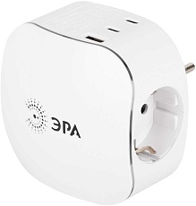 Разветвитель электрический ЭРА SP-3e-3USBAC-W на 3 розетки + 3 USB A+C с заземлением со шторками 16А белый Б0069081