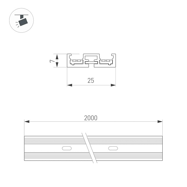 Шинопровод Arlight Mag-Vibe-Track-257-2000 044504 изображение 2 Шинопровод Arlight Mag-Vibe-Track-257-2000 044504 Фото № 2