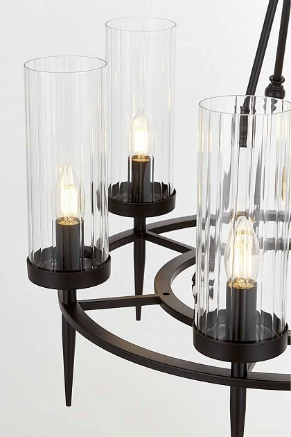 Подвесная люстра Lumina Deco Moratti LDP 8022-6 BK+PR Фото № 5