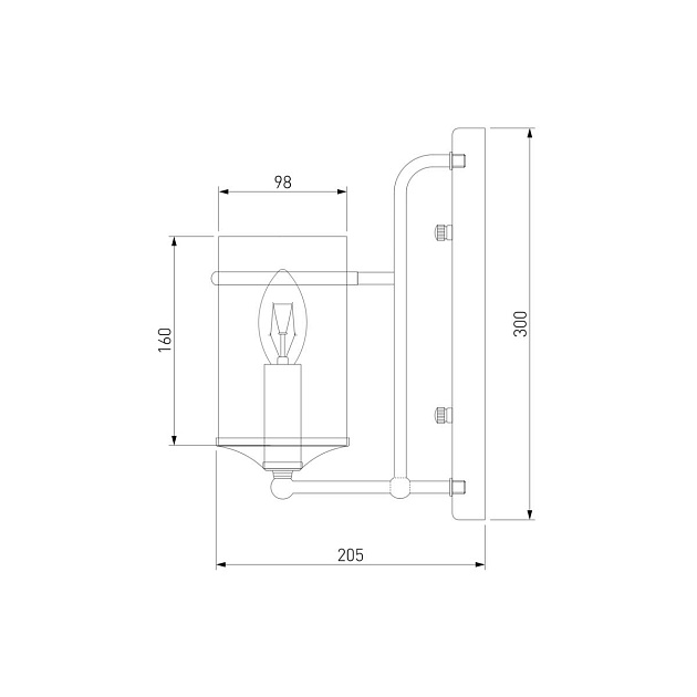 Бра Eurosvet 60040/1 античная бронза изображение 2 Бра Eurosvet 60040/1 античная бронза Фото № 2