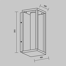 Уличный настенный светодиодный светильник Maytoni Outdoor Expo O480WL-L12B3K 1