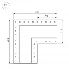 Коннектор L-образный Arlight SL-Linia55-Fantom 030132 1