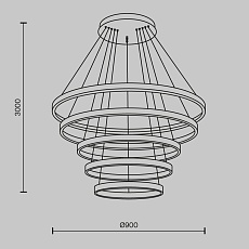 Подвесной светодиодный светильник Maytoni Rim MOD058PL-L200BSK 5