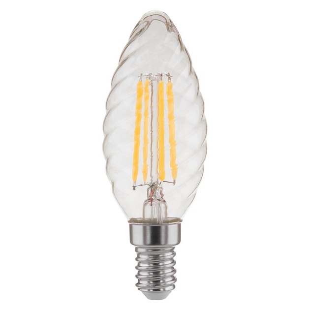 Лампа светодиодная филаментная Elektrostandard E14 7W 3300K прозрачная a041017 фото 