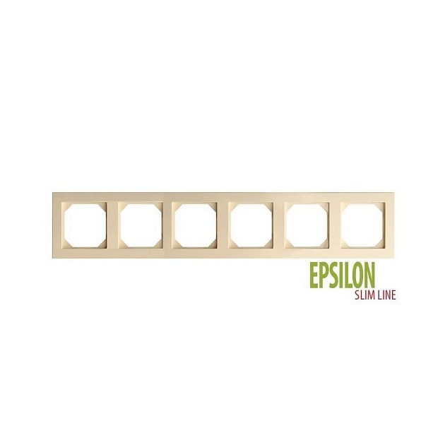 Рамка 6-постовая Liregus Epsilon бежевый 28-0886 Фото № 1
