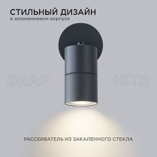 Уличный настенный светильник Apeyron Grafite 11-117 4