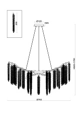 Подвесная люстра Freya Mineral FR1010PL-10G 1