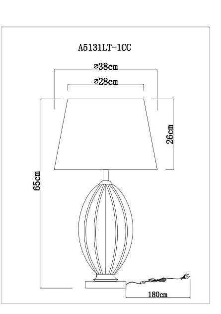 Настольная лампа Arte Lamp Beverly A5131LT-1CC фото 5