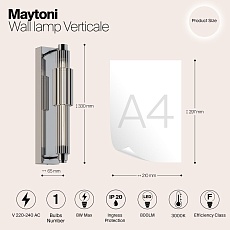 Настенный светильник Maytoni Verticale MOD308WL-L9CH3K 1