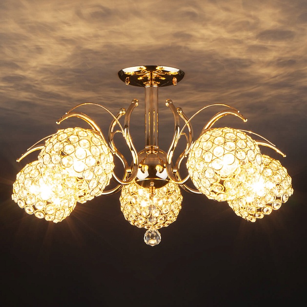 Потолочная люстра Eurosvet 7777/5 золото Фото № 4