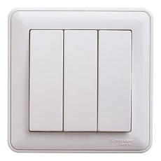 Выключатель трехклавишный Systeme Electric W59 10A 250V белый VS0510-351-18