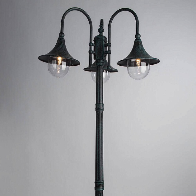 Садово-парковый светильник Arte Lamp Malaga A1086PA-3BG фото 3