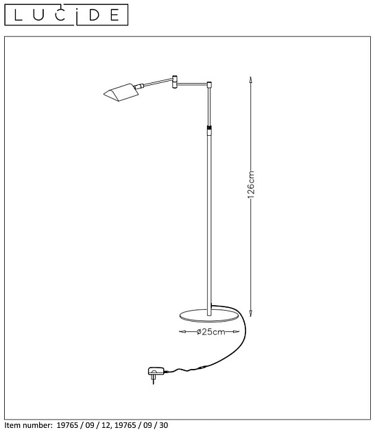 Торшер Lucide Nuvola 19765/09/12 изображение 6 Торшер Lucide Nuvola 19765/09/12 Фото № 6