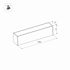 Трековый светодиодный светильник для магнитного шинопровода Arlight Mag-Flat-45-L1005-30W Day4000 026963 2