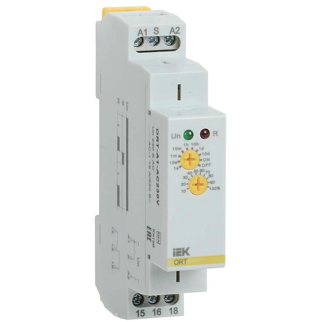 Реле задержки включения ORT 1 контакт 230В AC IEK ORT-A1-AC230V Фото № 1