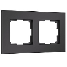 Рамка Werkel Senso на 2 поста черный, стекло soft-touch W0023108 4690389200373