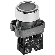 Кнопка управления LA167-BAF22 d=22мм 1р черная IEK BBT20-BAF22-2-22-67-K02