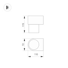 Настенный светодиодный светильник Arlight Sp-Spicy-Wall-S115x72-6W Day4000 033581 1