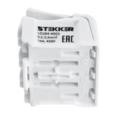 Клемма монтажная Stekker, LD294-4003, для подключения фазных проводников, 3 контактные группы (3 ввода, 3 вывода на полюс) 32734 1
