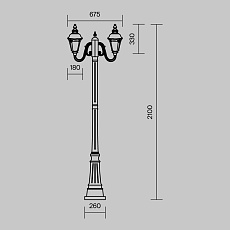 Садово-парковый светильник Maytoni Goiri O028FL-03BZ 1