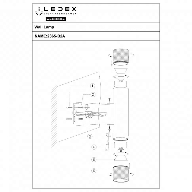Бра iLedex Delta 2365-2 BK+SL изображение 2 Бра iLedex Delta 2365-2 BK+SL Фото № 2