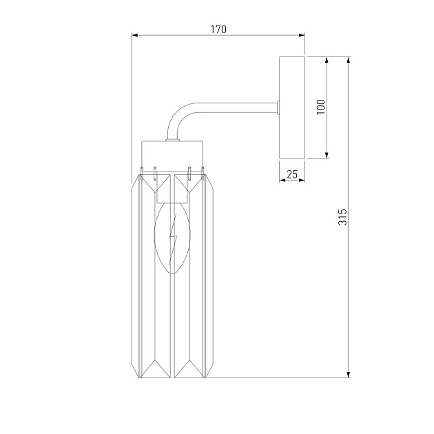 Бра Eurosvet Gilian 60163/1 латунь изображение 2 Бра Eurosvet Gilian 60163/1 латунь Фото № 2