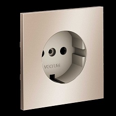 Накладка для розетки с заземлением, S70 Metal (платина) Voltum VLSM000610 4