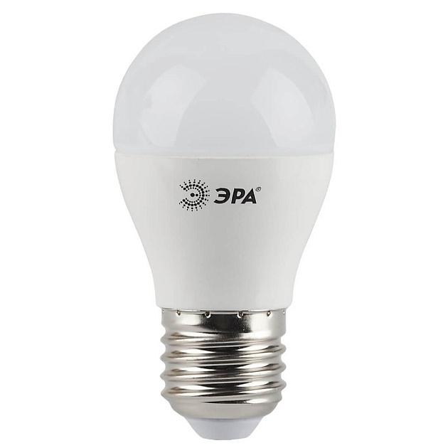 Лампа светодиодная ЭРА E27 5W 2700K матовая LED P45-5W-827-E27 Б0028486 фото 