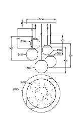 Подвесная люстра Maytoni Basic form MOD321PL-05G1 3