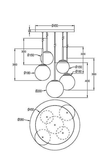 Подвесная люстра Maytoni Basic form MOD321PL-05G1 Фото № 4