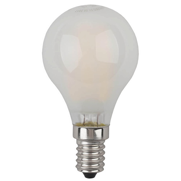 Лампа светодиодная филаментная ЭРА E14 7W 4000K матовая F-LED P45-7W-840-E14 frost Б0027957 фото 