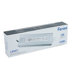 Трансформатор электронный для светодиодной ленты 250W 12V IP67 (драйвер), LB007 Feron 53081 1