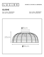 Потолочный светильник Lucide Elodie 45149/56/37 1