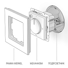 Терморегулятор электромеханический для теплого пола Werkel W1151101 белый 4690389155284 1