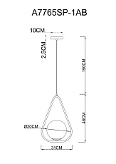 Подвесной светильник Arte Lamp Matisse A7765SP-1AB 1