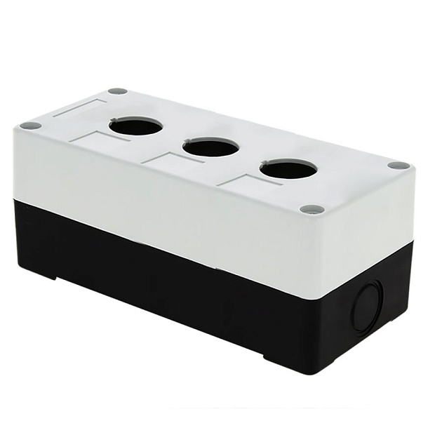Корпус КП103 пластиковый 3 кнопки белый EKF PROxima cpb-103-w Фото № 1
