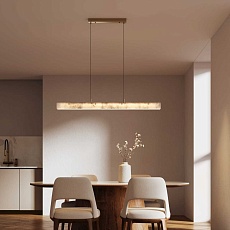 Подвесной светодиодный светильник Eurosvet Alabaster 604053 LED латунь/ алебастр a072022 1