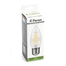 Лампа светодиодная Feron LB-713 Свеча E27 11W 4000K 38273 2