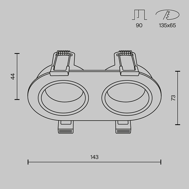 Встраиваемый светильник Maytoni Technical DL126-02-GU10-B изображение 6 Встраиваемый светильник Maytoni Technical DL126-02-GU10-B Фото № 6