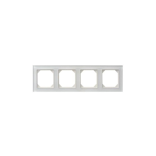 Рамка 4-постовая Liregus Epsilon стекло белое матовое 28-2321 фото 