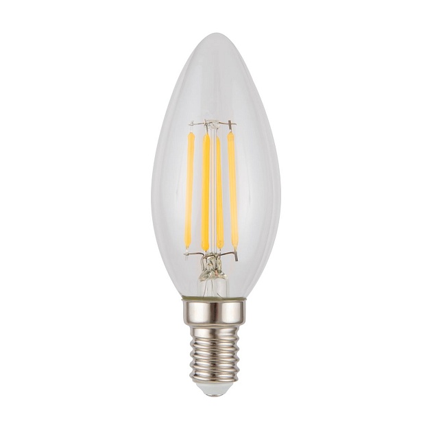 Лампа светодиодная филаментная диммируемая Voltega E14 4W 3000K прозрачная 8461 фото 