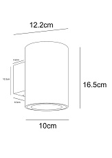 Уличный настенный светодиодный светильник Arte Lamp Torcular A1813AL-2BK 1