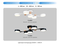 Потолочная светодиодная люстра Ambrella light Comfort LineTech FL4834 1
