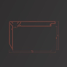 Профиль Flexy для изготовления прямых ниш для штор 11262 STANDART01 80 LED 1