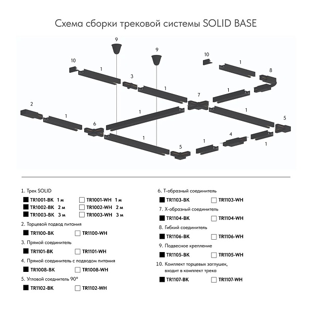 Шинопровод Denkirs Solid Base TR1002-WH/1 Фото № 2