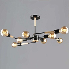 Люстра Reluce 10070-0.3-08 BK+WOOD