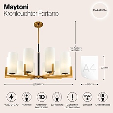 Подвесная люстра Maytoni Fortano MOD089PL-10BS 1