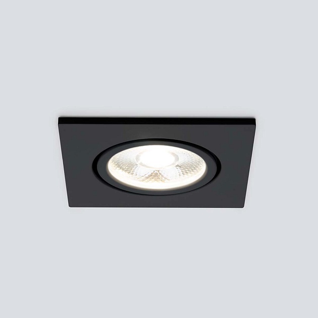 Встраиваемый светодиодный светильник Elektrostandard 15273/LED черный a056033 Фото № 2